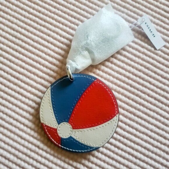COACH Beachball Bag Charm / Key Ring, NWT - Picture 1 of 9